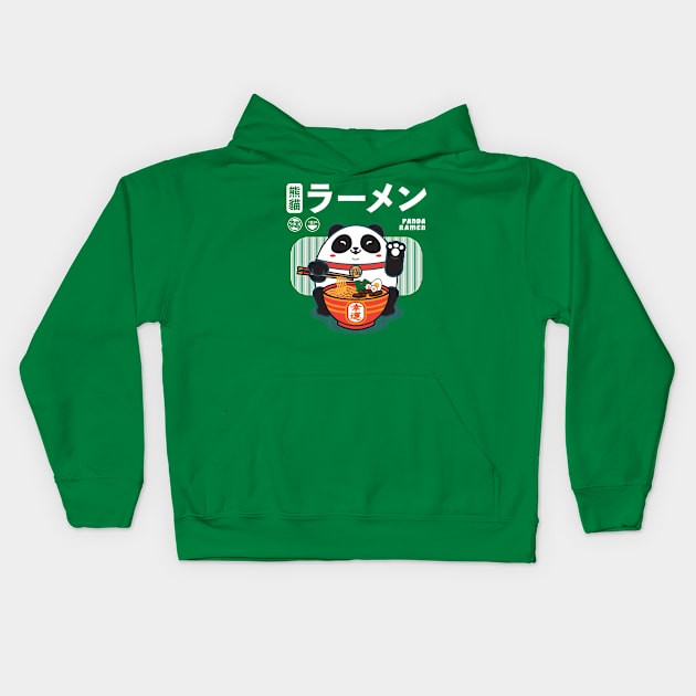 Panda Ramen Kids Hoodie by StevenToang